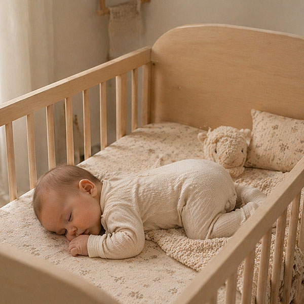 Baby slapend in een ledikantje - slimmetkleintjes.nl